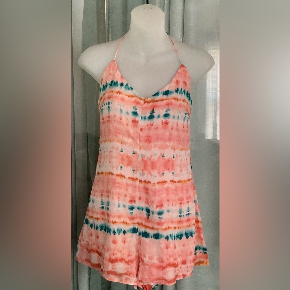 Wild Honey tie-dye shorts romper
